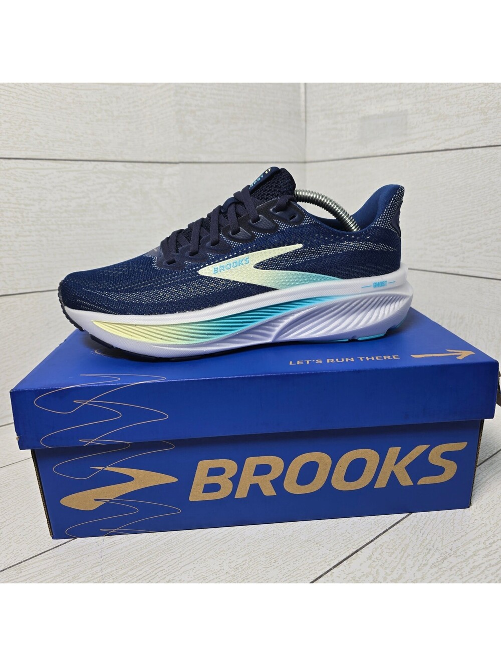 Brooks Ghost 17 Women’s 7.5 Navy Green Turquoise Running Shoes New in Box